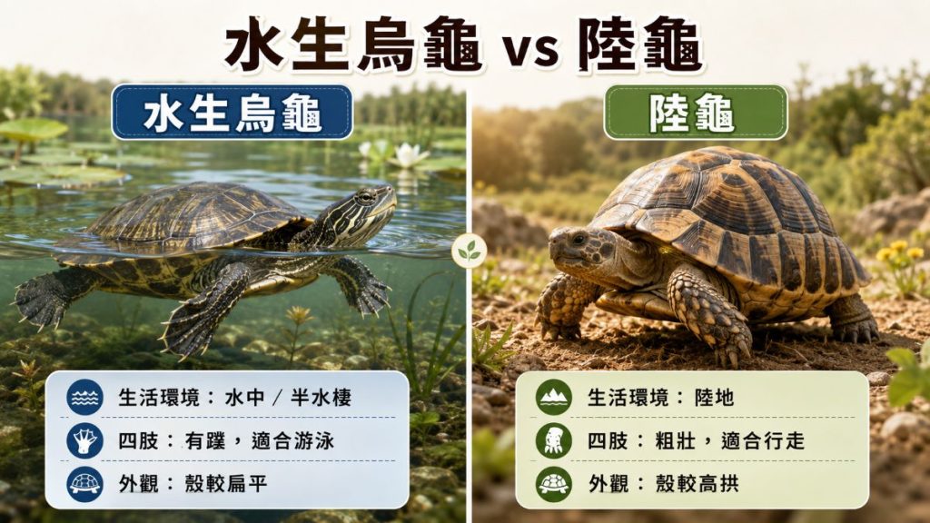 烏龜壽命大概多久？水龜和陸龜差在哪？